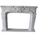 White marble fireplace mantel,China stone carving fireplaces mantel surrounds, home decoration