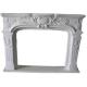 White marble fireplace mantel,China stone carving fireplaces mantel surrounds, home decoration