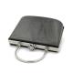 OEM fashion 18.5*13 cm silver color plastic and iron beautiful evening bag box clutch purse metal frame