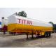3 axles distribution fuel tanker trailer with four company compartment tank trailer for sale