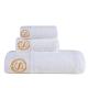 Child-Proof White Hotel Towel Set with Pure Cotton Embroidered Personalization