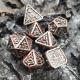 Hand Made Metal Polyhedral Dice Set For Rpg Games Silver And Black