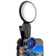Smart phone lens with selfie led ring light mobile cameral lens