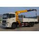 12Ton 6x4 Dongfeng Used Crane Truck 12000X2500X3850mm With Stretchable Arm