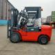 Full Free Lift Mast 3m Forklift 3.5 Ton Chinese Engine Warehouse Fork Lift Truck Red