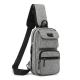 Custom Zipper Closure Casual Crossbody Bag With Black Grey Color