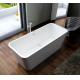 Solid Surface Freestanding Soaking Bathtub Smooth High Gloss