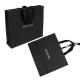 Full Embossing Black Dyed Garment Paper Shopping Bags With Handles
