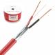 2/4/6 Cores 2c*2.5mm 2.5mm2 Red Fire Alarm Cable with Drain Wire 1/0.5tc mm PVC Jacket