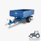 1T2W - Off Road Hydraulic Dump Trailer 1.0ton; Single Axle Farm Tipping Trailer;Tractor Hydraulic Dump Trailer