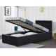 Upholstered Platform Bed with Gas Lift up Storage, Full Size Bed Frame with Storage Underneath