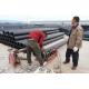 Welding Connection Dredging HDPE Pipe In White With Blue Strips For Various Dredging Projects