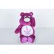 Purple Cute Bear Toy , PP Cotton Filling Bear Plush Doll Customized Design