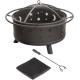 Wood Burning Charcoal Heating Stove 30 inch Round Star and Moon Firepit