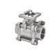 Water Industrial Usage Quick 3PC Ball Valve with SS304 316 CF8 ISO5211 Mounting Pad