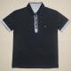 Blank Black Cool Fabric Custom Logo T Shirts V - Neck Collar Avaiolable