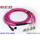 OM4 MPO MTP Fiber Patch Cord LC SC Connector 8 12 24 Core Pink Violet LSZH