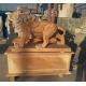 Garden decoration Nature Stone walking lions statue pink marble animal sculpture,stone carving supplier