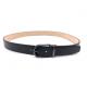 OEM Formal Mens Black Leather Dress Belt / Alloy Clamp Pin Buckle Belt