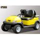 Yellow Color 4 Seater Golf Cart With Curtis 400 A Controller , Premium Bench Seat