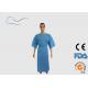 Short Sleeves Disposable Patient Gowns Light Blue Color Eco Friendly