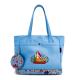 Canvas Tote Bag Sling Bag , Digtal Printing Blue Crossbody Bag With Coin Pouch