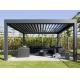 Rainproof Outdoor Garden Gazebo 6063 T5 Aluminum Pergola 2.5m With Louvered Roof
