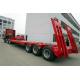 South Africa 3 Axles 60t Low Bed Trailer with Hydraulic and Grade Heavy Duty 80ton