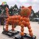 Durable Fiberglass Robotic Figure Pumpkin Cat For Halloween Festival Decoration