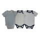 Button Closure Summer Baby Short Sleeve Cotton Kids Suit 3 Pcs Newborn Cloths With OEM