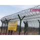 HESLY Airport Perimeter Fence | Concertina Razor Wire | 3m high | Y-shaped Post | HeslyFence China Factory