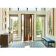 Modern Residential Solid Wood Interior Doors Waterproof Lobby Entrance Pivot Type