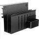 Black Steel Hanging No Drill Desk Organizer for Cable Management and Laptop Storage