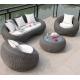 Brown Outdoor Patio Couch Waterproof Garden Furniture Corner Sofa