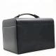 Travel Black Luxury Jewelry Box Square Shape With Handle Leather Material