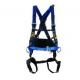 Blue Multi Point Full Body Safety Harness , Climbing Body Harness With Rescue