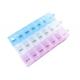 Portable 7 Day Pill Box Organizer 7 Grid Blue Whtie 7-Day Pill Box