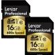 Lexar 16GB SDHC Card Professional Class 10 UHS-I (2 Pack) Price $28.5