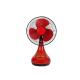 OEM 12v 12 Inch Red Rechargeable Desktop Fan With Lithium Battery And USB LED Light
