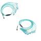 MPO MTP cable, MPO 24 Cores to 12LC DX Om3 Fanout MPO Fiber Optic Patch Cord