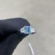 1.27ct Engagement Lab Grown Diamond Rings Synthetic Blue Cushion Cut