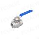 3 Way Female Threaded Stainless Steel Ball Valve 1000wog Tee Type Normal Temperature