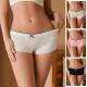 Black Womens Underwears Lace Trim Boxer Brief Mid Waist Boy Shorts Ladies' Panties