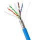 23AWG SFTP CAT6 Cable High Speed Network Cable With Blue PVC Jacket 1000ft