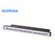 Space Saving Network Switch Patch Panel Cool Rolling Steel With Static Plastic Spraying