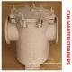 Marine Can Water Strainer 5k-350a S-Type Jis F7121 Body - Cast Iron Filter Cartridge - Stainless Steel