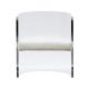 CE White Acrylic Frame Leather Cushion Chair Defaico Furniture