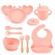 Round 3 Years Old Silicone Dinnerware Set Microwave Safe Soft