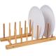 Factory direct sell bamboo plate drying rack wood dish racks kitchen