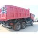 10 Tires howo New Heavy Duty Dump Truck 336hp 6x4 Rhd 30 Ton White / Red / Green color